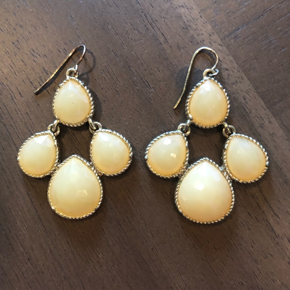 Light yellow costume jewelry earrings